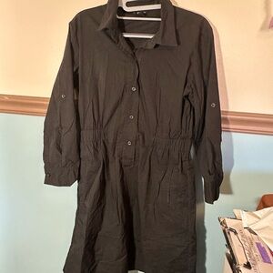 Banana Republic Black Button Dress